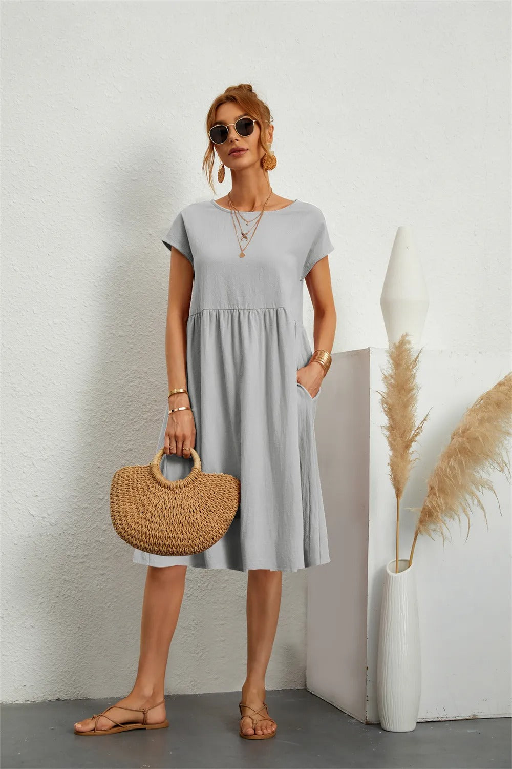 Robe Femme Chic Longue - Modèle Éternel avec Taille Avantageuse & Détails Raffinés