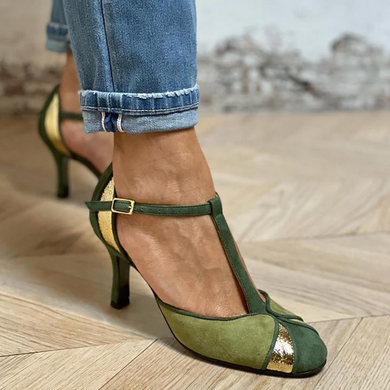 Escarpins Femme Chic à Talon Élevé | Motif Brodé | Élégance Sophistiquée - LuxeStyle
