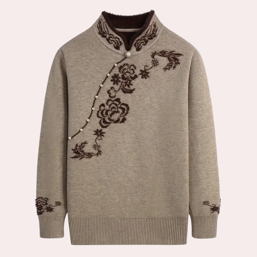 EMILIYA - Pull de Style Rétro pour Femme