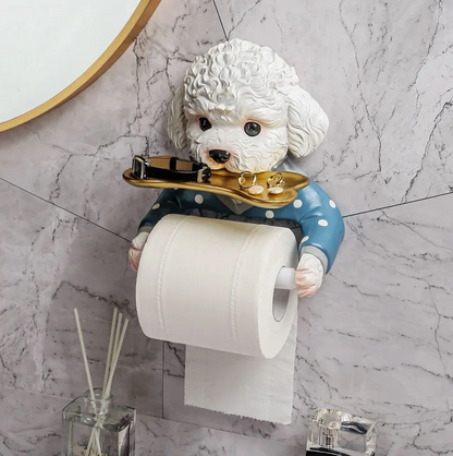 Support de rouleau de papier toilette mignon pour chien - BlxckFR