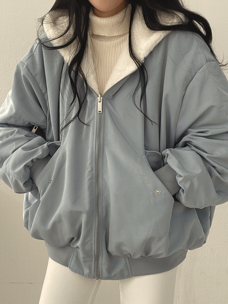 Veste Teddy Géante Femme - Blouson Douillet Réversible avec Poches - LuxeStyle