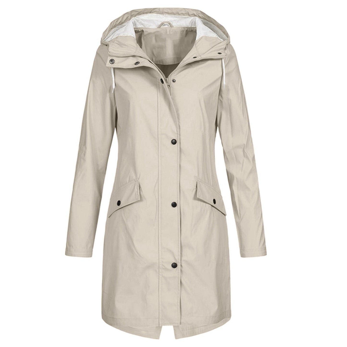 Veste De Pluie Longue Pour Femmes | Fermeture Éclair