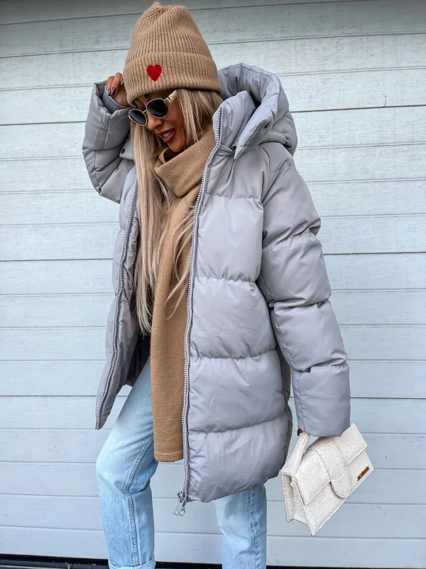 Manteau Femme Hiver Douillet avec Capuche et Éclair