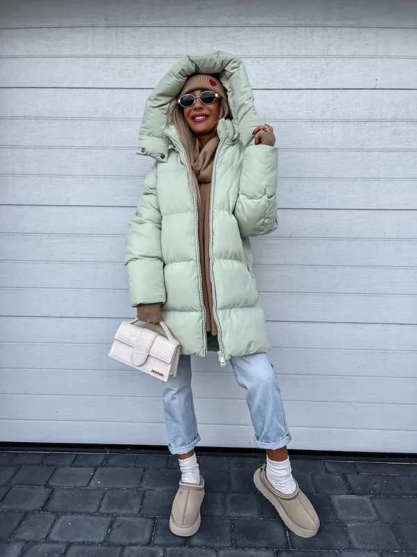 Manteau Femme Hiver Douillet avec Capuche et Éclair