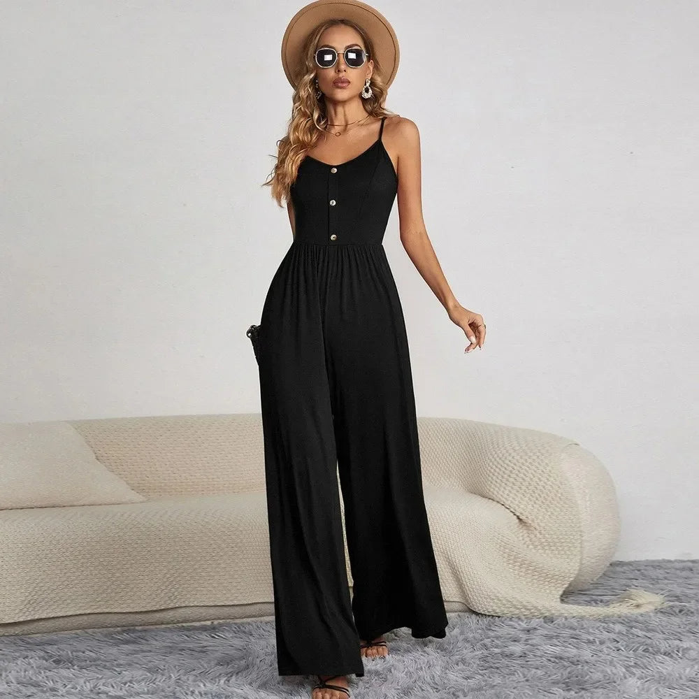 Veronisse™ – Combinaison Femme Élégante à Jambes Larges