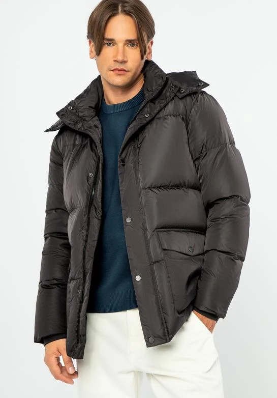 Veste d'hiver doublée en duvet avec capuche - BlxckFR