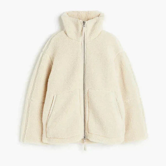 Veste Polaire Oversize Élégante à Fermeture Éclair - BlxckFR