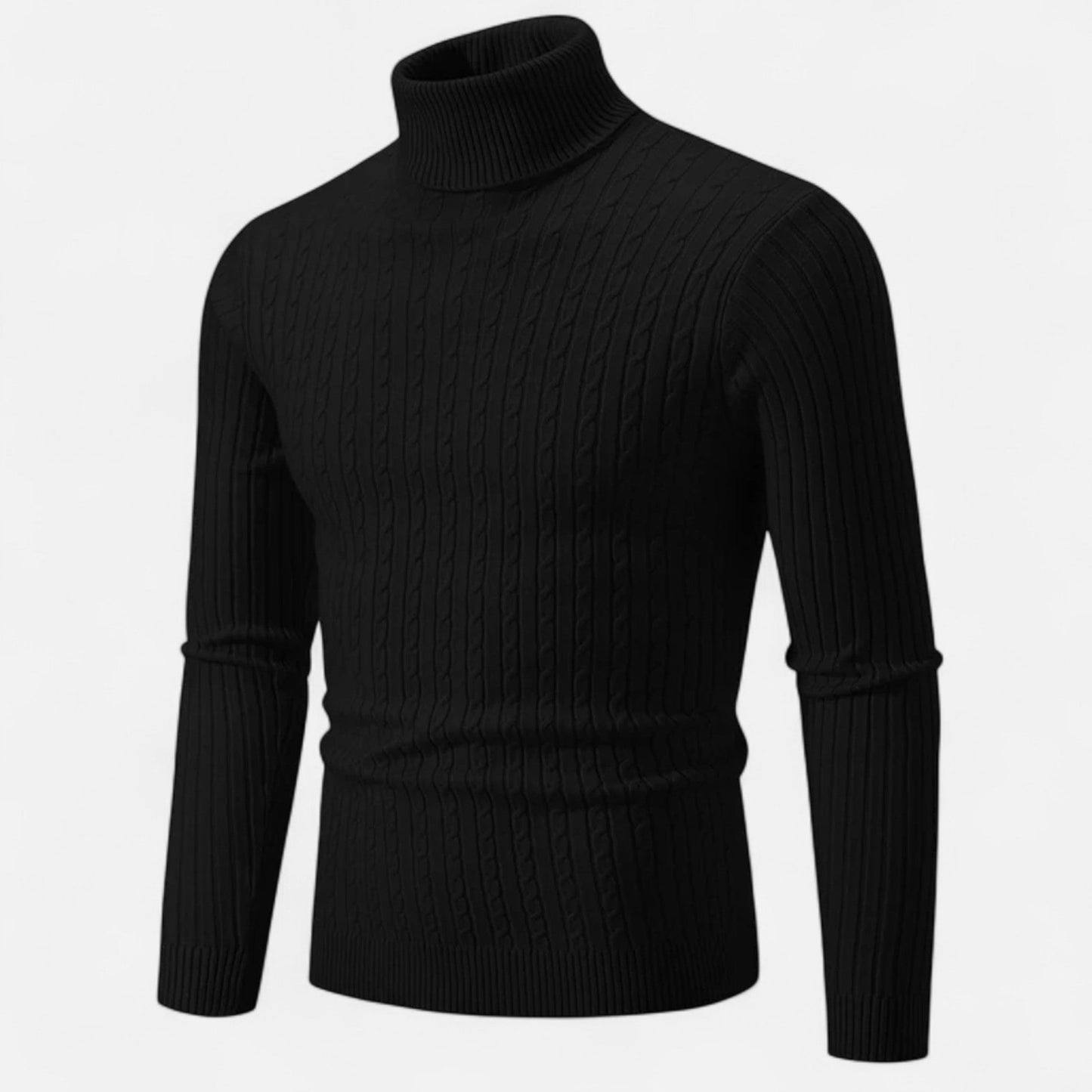Pull Laine Doux Col Rond Brun Homme