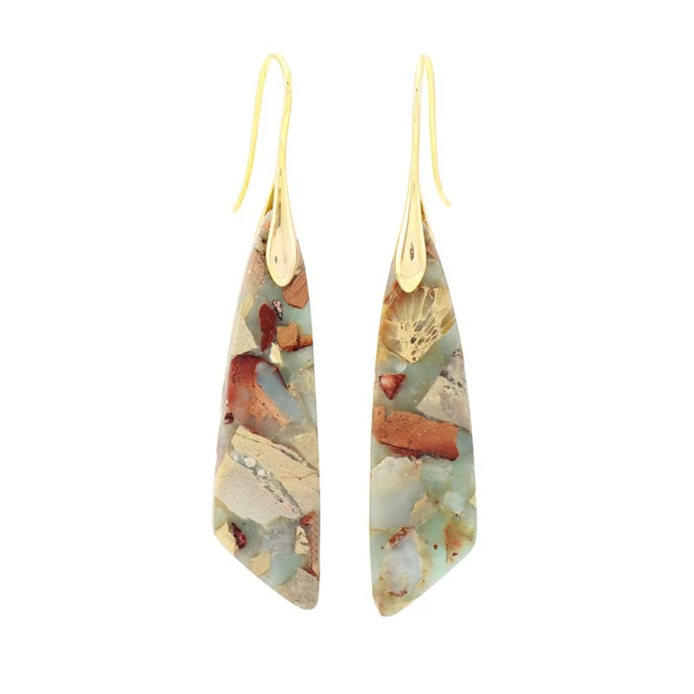 Boucles d'oreilles classiques en pierre précieuse - LuxeStyle