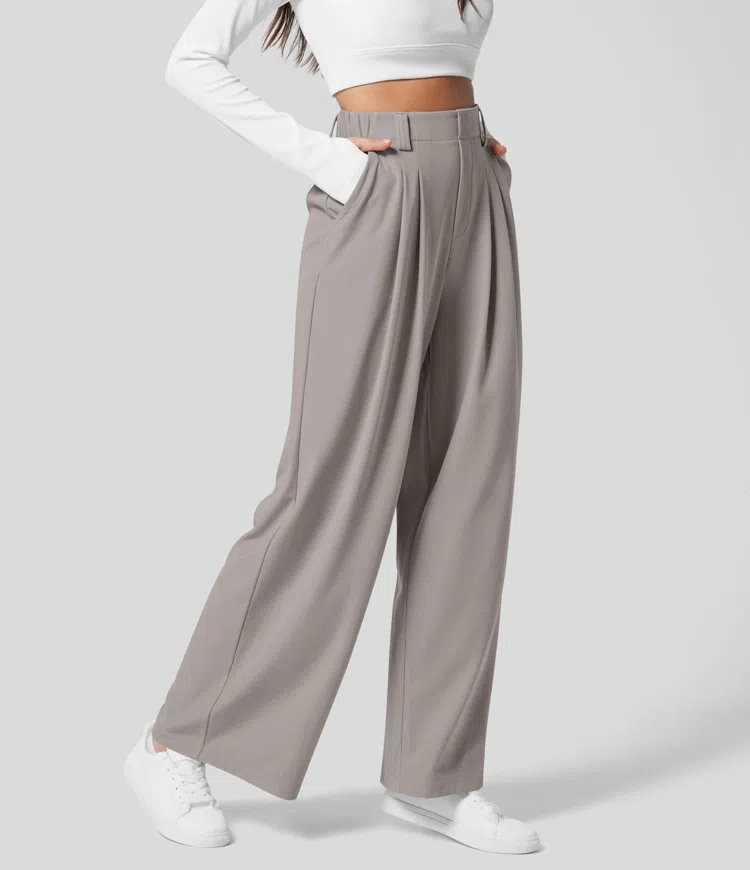 Pantalon de travail femme confortable taille haute élégant