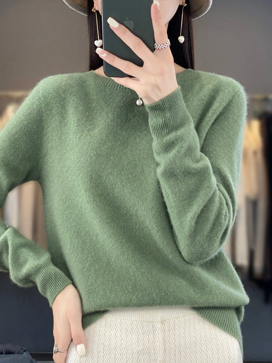 Pull Femme Hiver Vert Foncé - LuxeStyle
