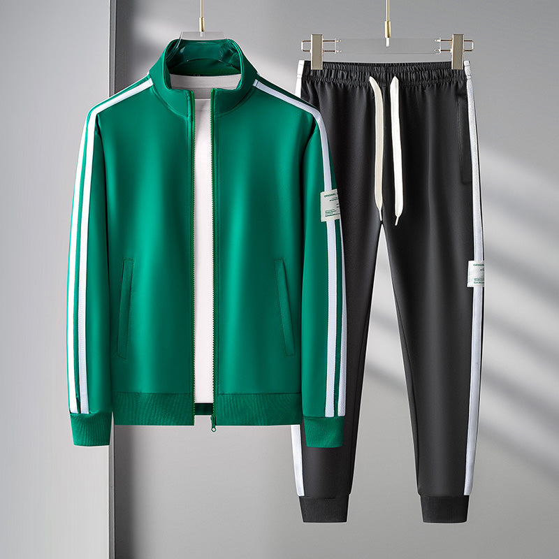 Costume Décontracté Homme Veste et Pantalon Sport