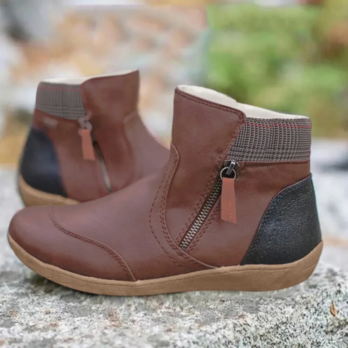 Bottes Hiver Chaudes à Bout Arrondi