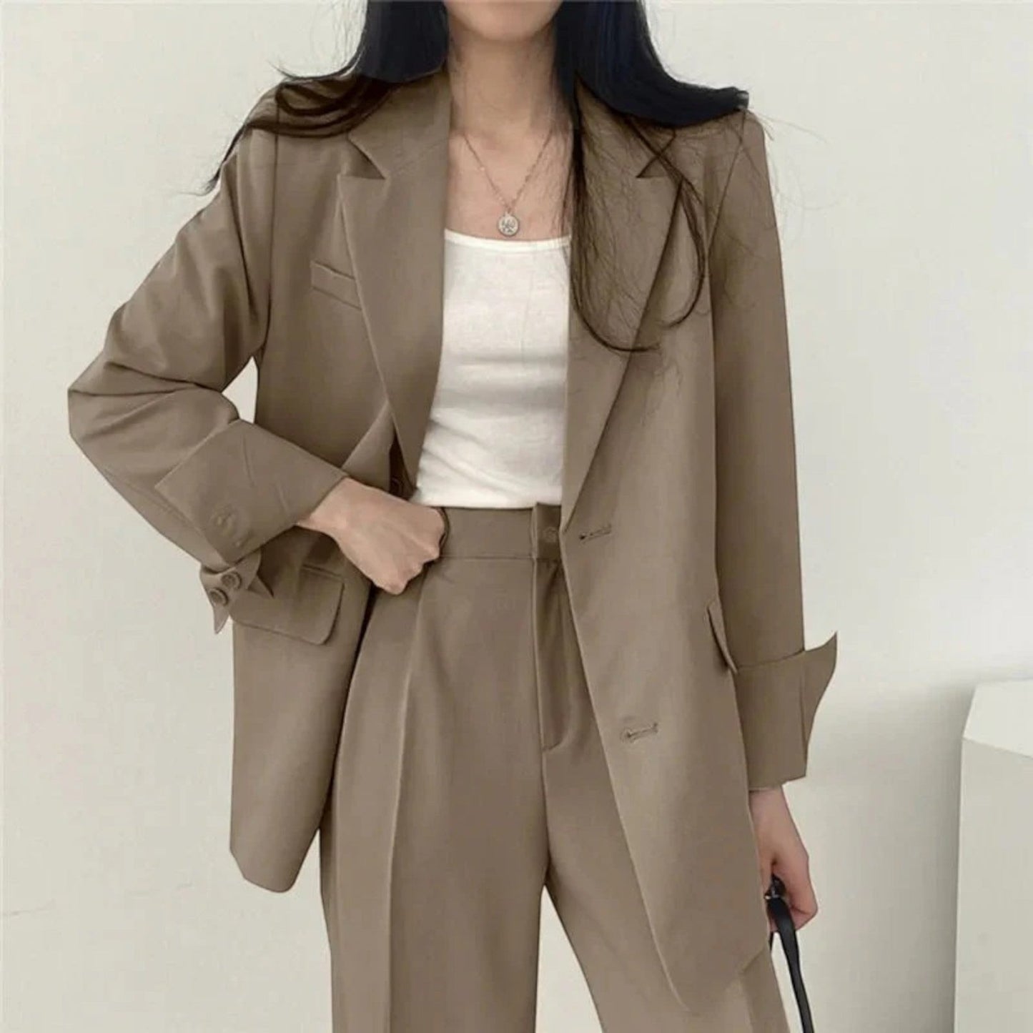 Élina | Ensemble Blazer Surdimensionné Décontracté Pour Femmes