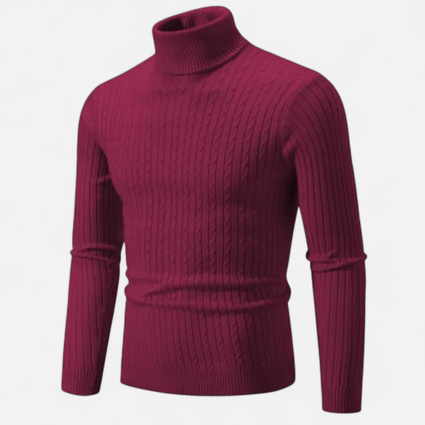 Pull Laine Doux Col Rond Brun Homme