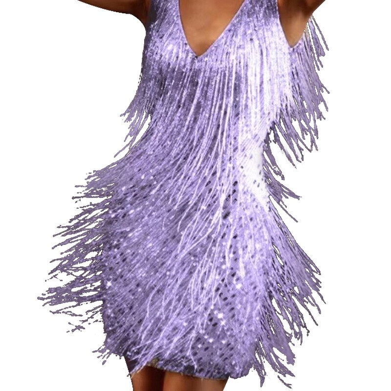 Robe de Soirée Étincelante pour Femmes Mini Féminine
