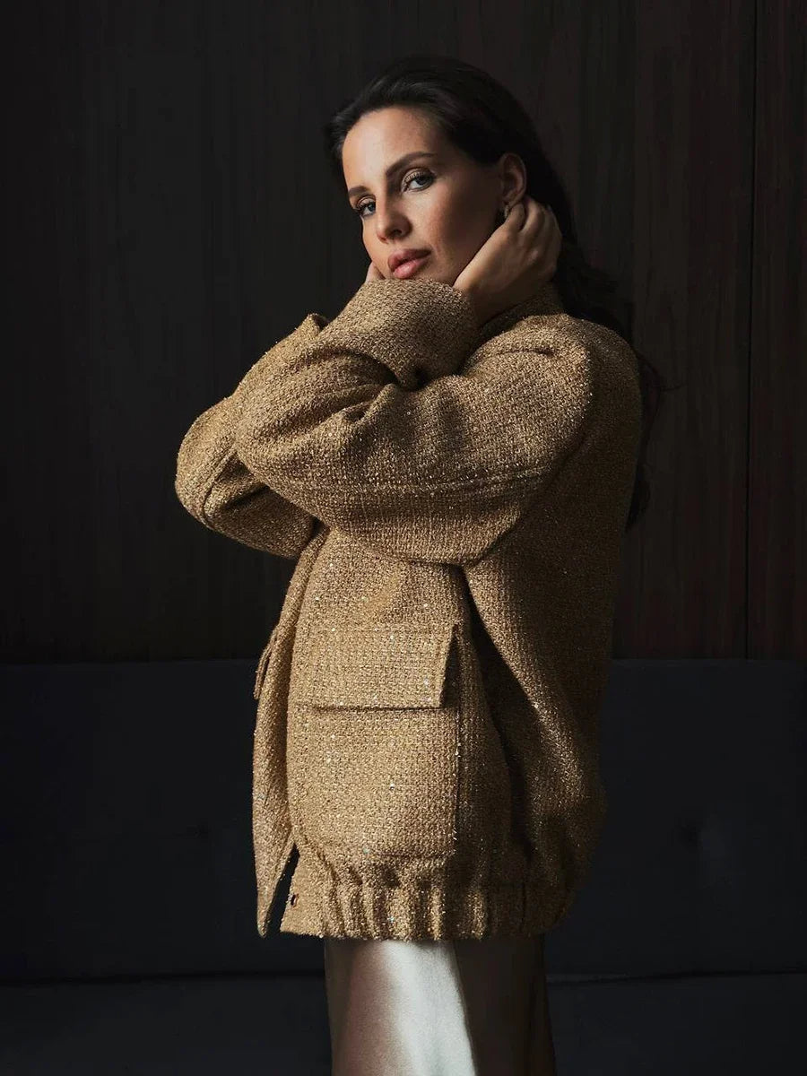Veste Élégante Pailletée Féminine