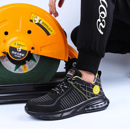 Bottines de sécurité légères à semelle en caoutchouc renforcée - LuxeStyle