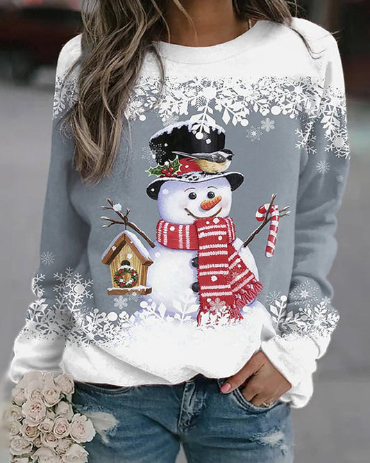 Sweat à Capuche Femme Hiver Motif Neigeux Coloré - LuxeStyle