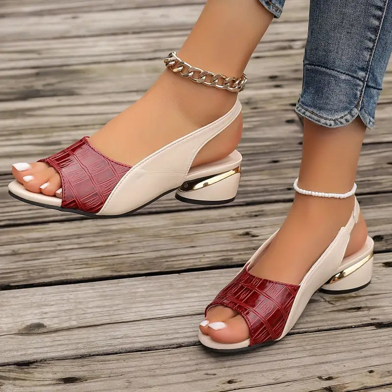 Sandales Femmes Chic à Talon Ouvert