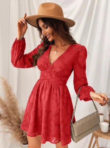 Robe Été Raccourcie pour Femme avec Col Décolleté