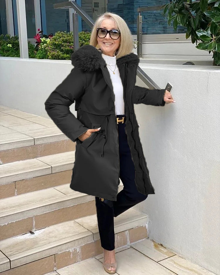 Manteau Élégant Hiver pour Femme avec Ceinture - LuxeStyle
