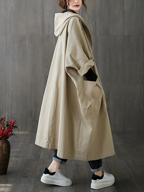 Imperméable Femme Élégant - Veste Longue Capuche pour Pluie - LuxeStyle