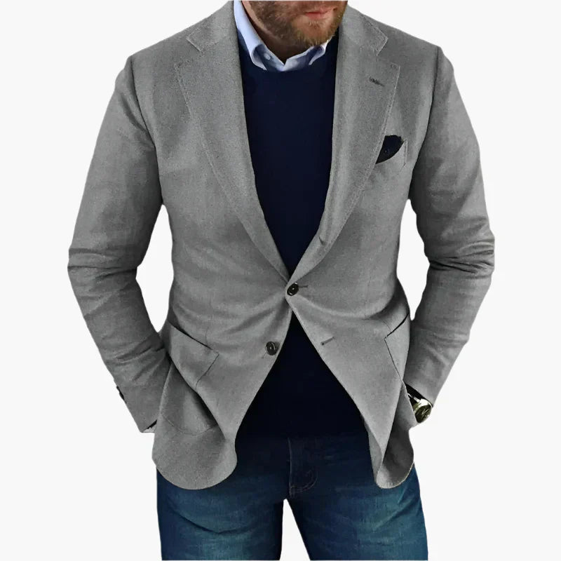 Blazer Boutonné À Manches Longues Pour Homme | Avec Poche