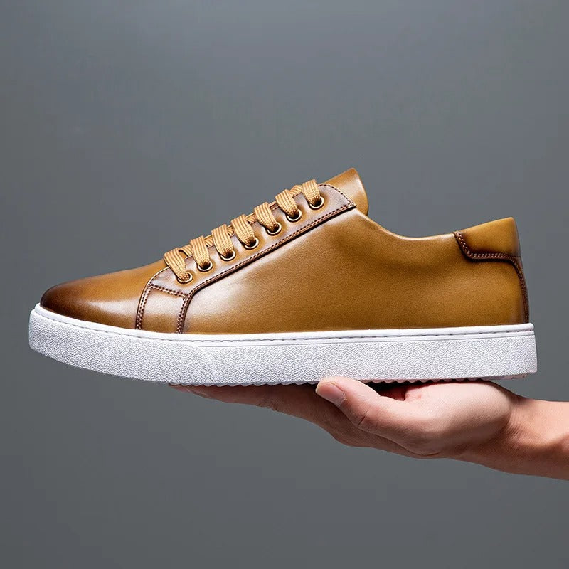 Baskets Cuir Classiques pour Homme - Chaussures Élégantes en Cuir Authentique