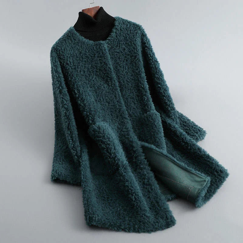 Manteau Femme Hiver Élégant avec Col Oversize