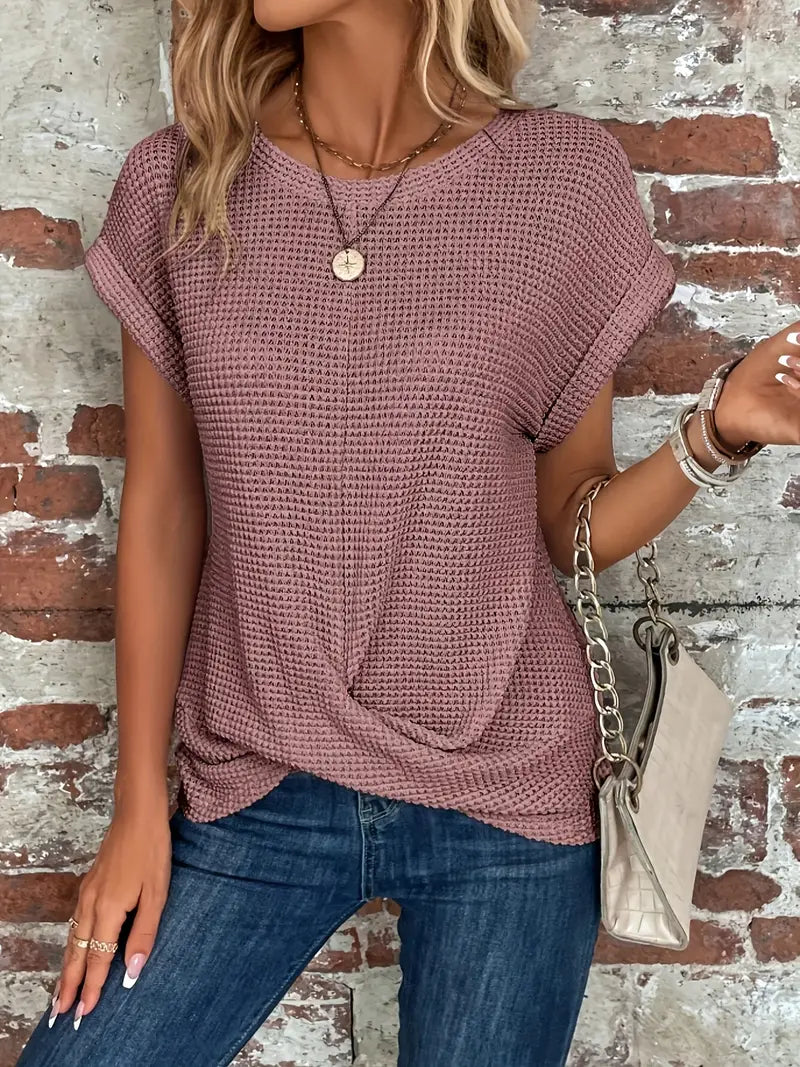 T-Shirt Femme Décontracté à Manches Courtes Imprimé