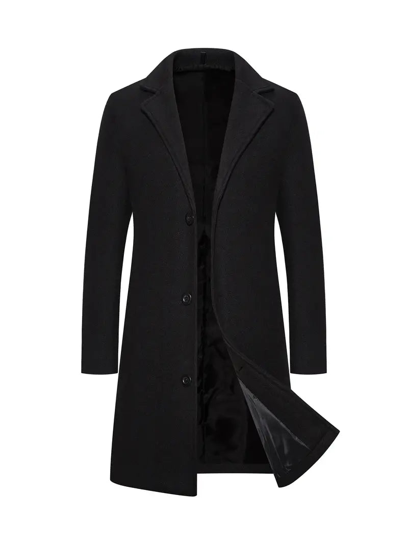 Trench-coat Élégant Boutonné pour Homme