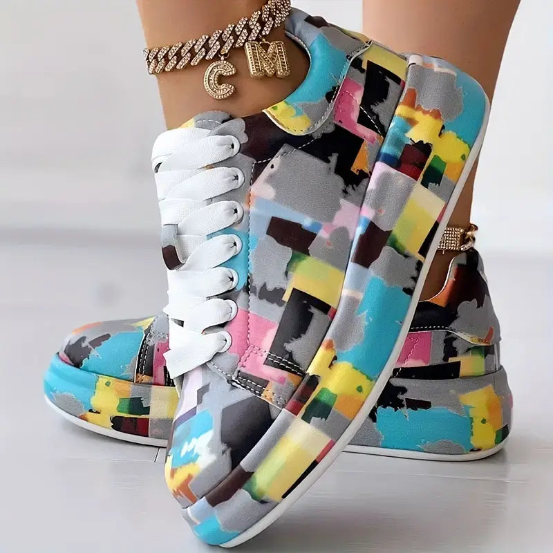 Chaussures Sport Confortables à Motifs Géométriques