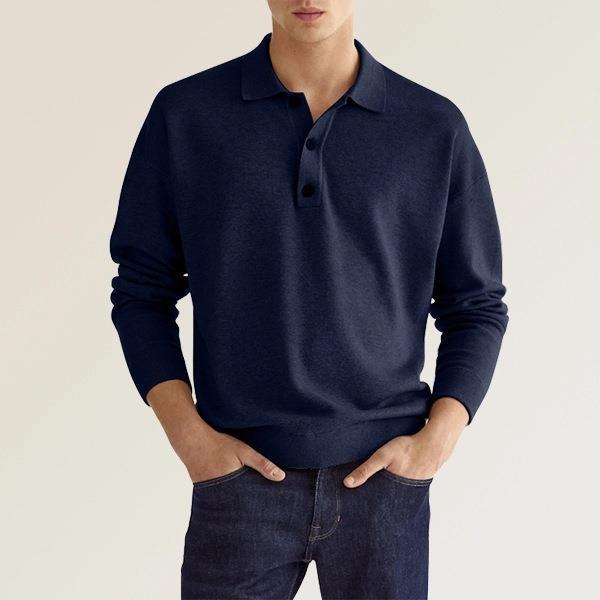 Polo Homme Classique Manches Longues - Chic et Confortable - LuxeStyle
