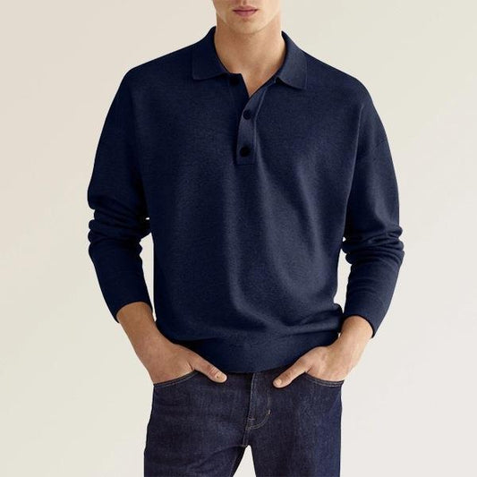 Polo Homme Classique Manches Longues - Chic et Confortable - LuxeStyle
