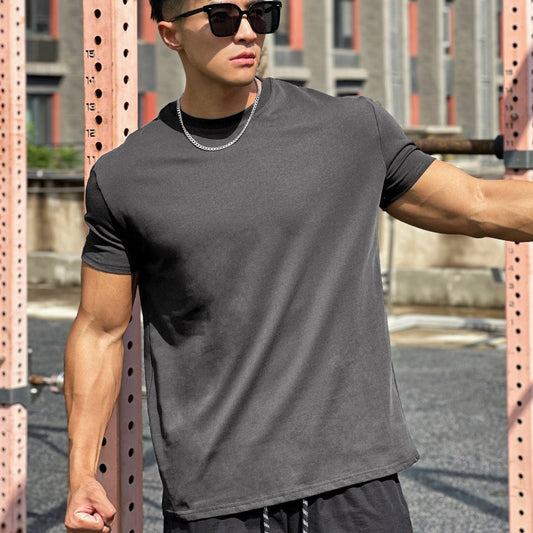T-Shirt Sport Homme Coton Respirant Manches Courtes - LuxeStyle