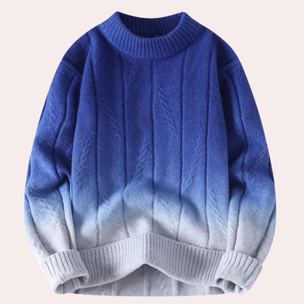 ALAN - Pull Moderne en Dégradé pour Hommes