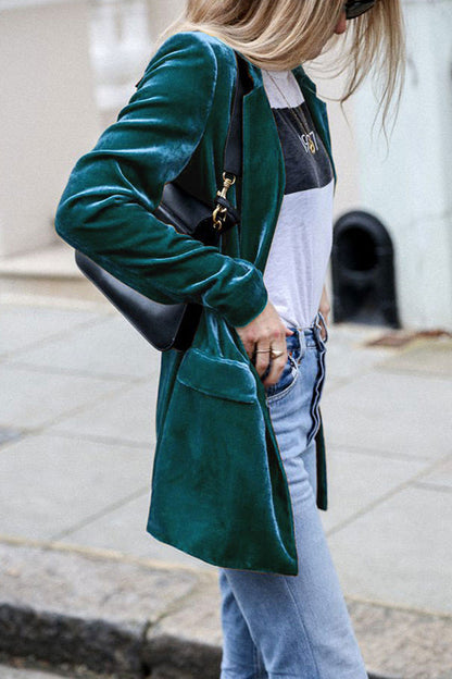 Veste en velours femme élégante et chaude