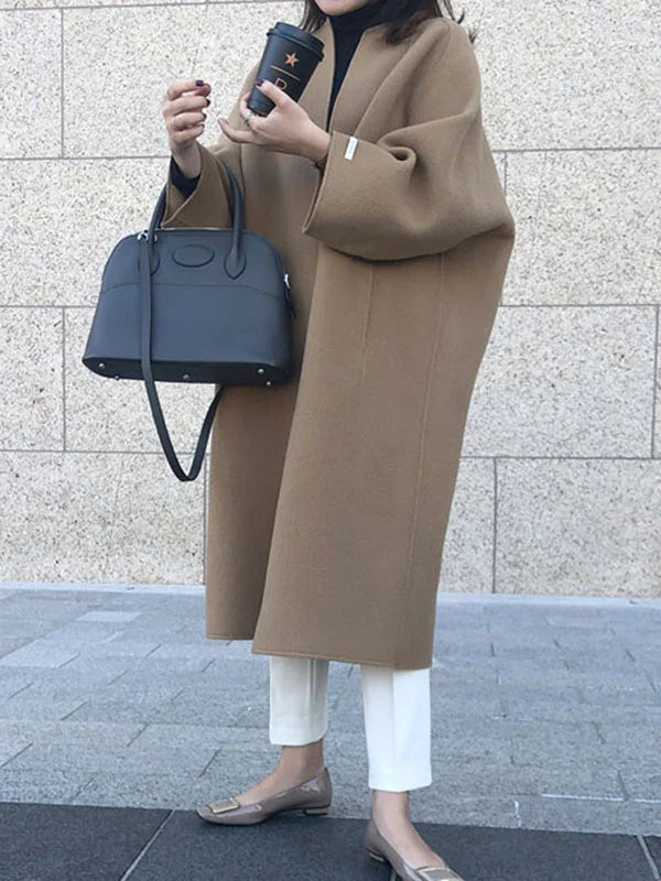 Manteau Femme Hiver Élégant Sans Fermeture - LuxeStyle