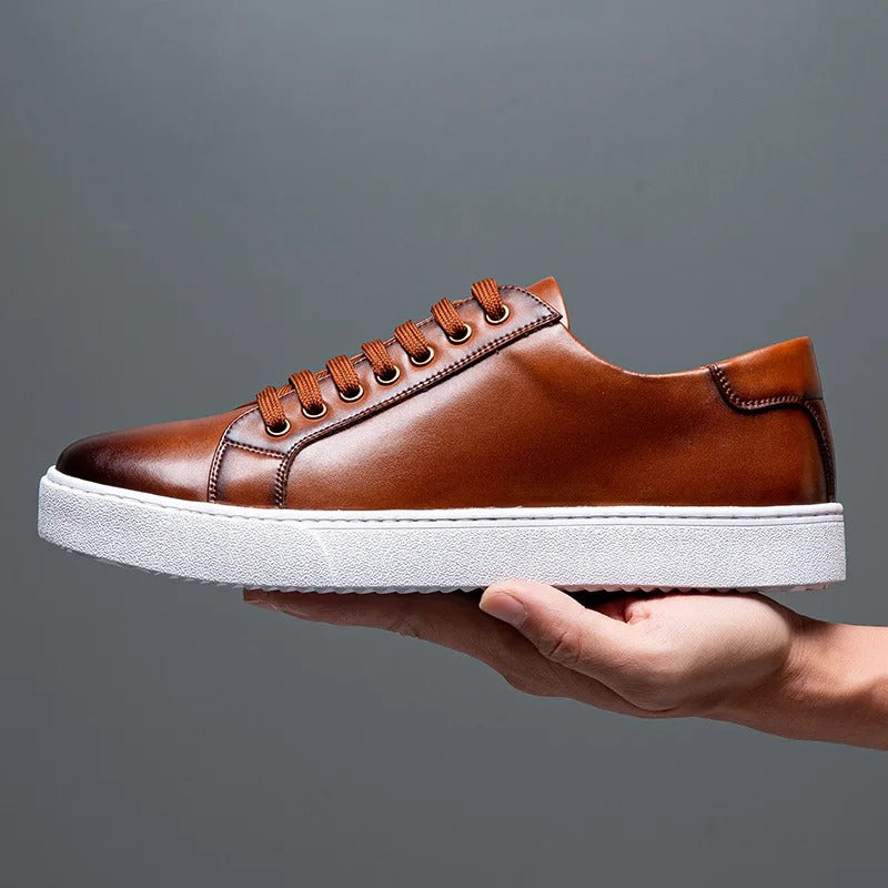 Baskets Cuir Classiques pour Homme - Chaussures Élégantes en Cuir Authentique
