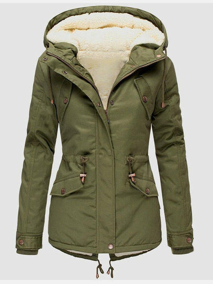 Veste Hivernale Féminine – Parka Chaud Etanche avec Capuchon & Doublure Confortable