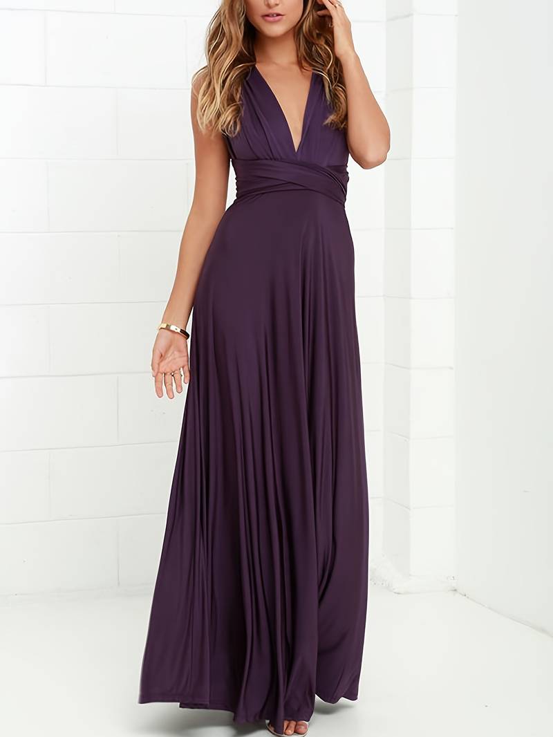 Robe de Soirée Élégante Femme - Robe Longue Polyvalente