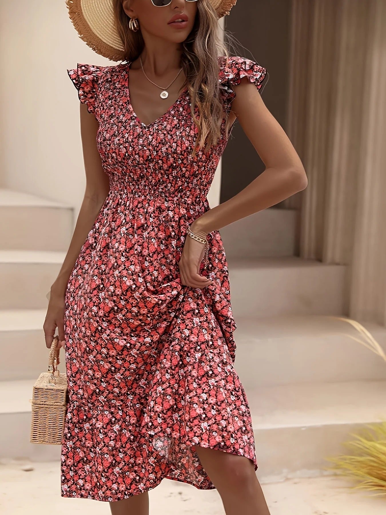Robe Été Fleurs Colorées pour Femmes - LuxeStyle