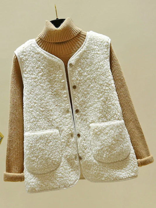 Gilet Femme Élégant – Tissu Confort, Fermeture à Boutons & Look Chic - LuxeStyle
