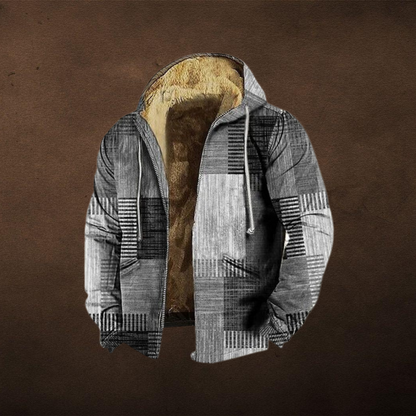 Veste Hiver Patchwork Chic pour Homme - LuxeStyle