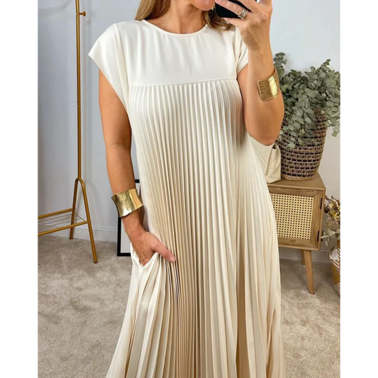 Robe Été Décontractée Beige Femme - LuxeStyle