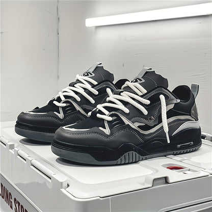 Baskets Sport Noires et Blanches Lacets Solides