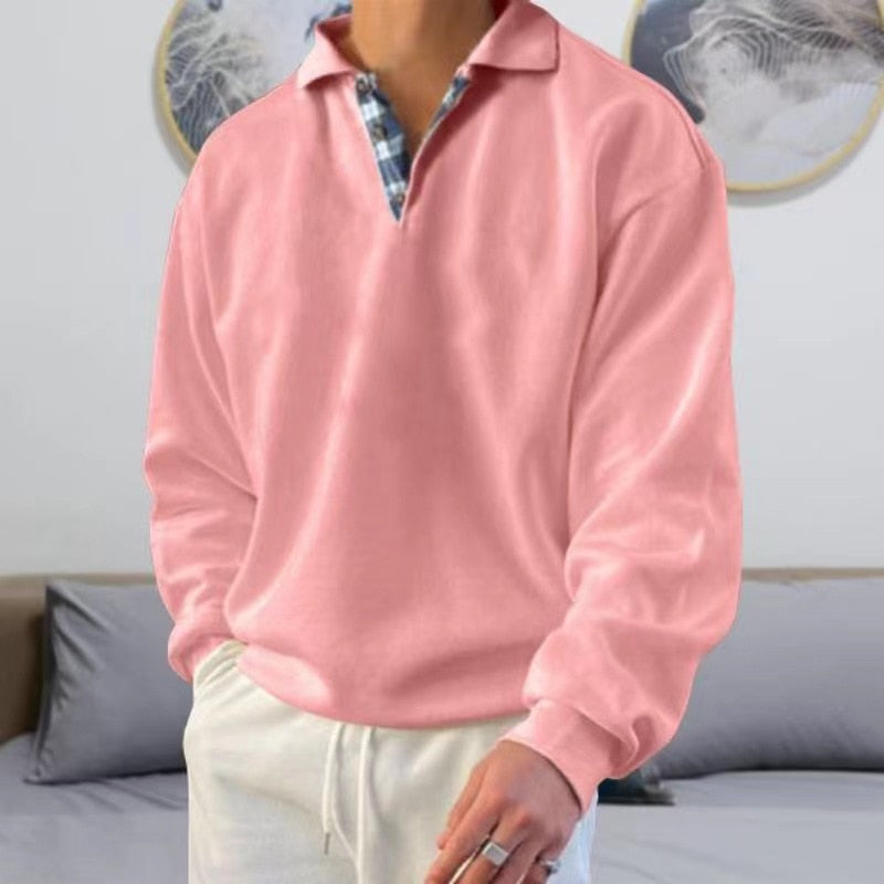 Pull en laine châle marron pour homme