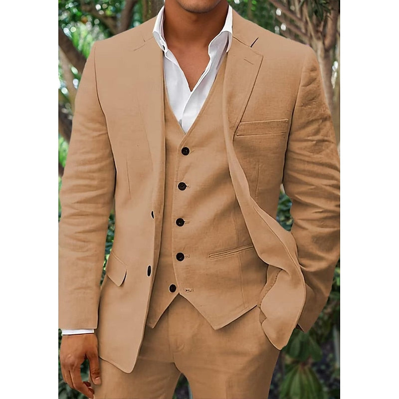 Costume Homme Marine Élégant 3 Pièces