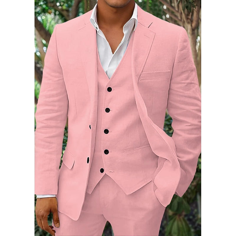 Costume Homme Marine Élégant 3 Pièces